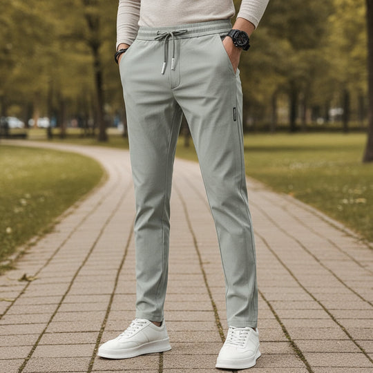 Alexander – Heren Chino Broek | Verzorgde Pasvorm en Tijdloos Design-Basser-Groen-M-Basser