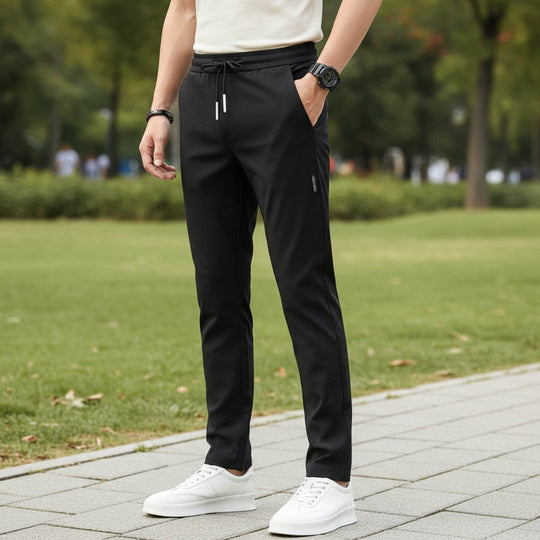 Alexander – Heren Chino Broek | Verzorgde Pasvorm en Tijdloos Design-Basser-Zwart-M-Basser