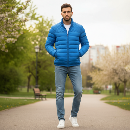 Arjen Heren Pufferjack | Waterdicht en Gevoerd-Basser-Blauw-S-Basser
