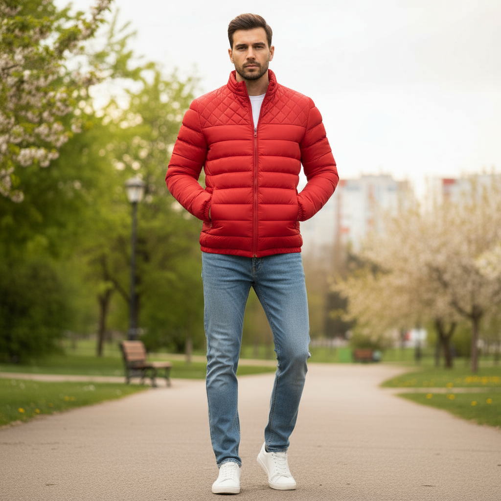 Arjen Heren Pufferjack | Waterdicht en Gevoerd-Basser-Rood-S-Basser