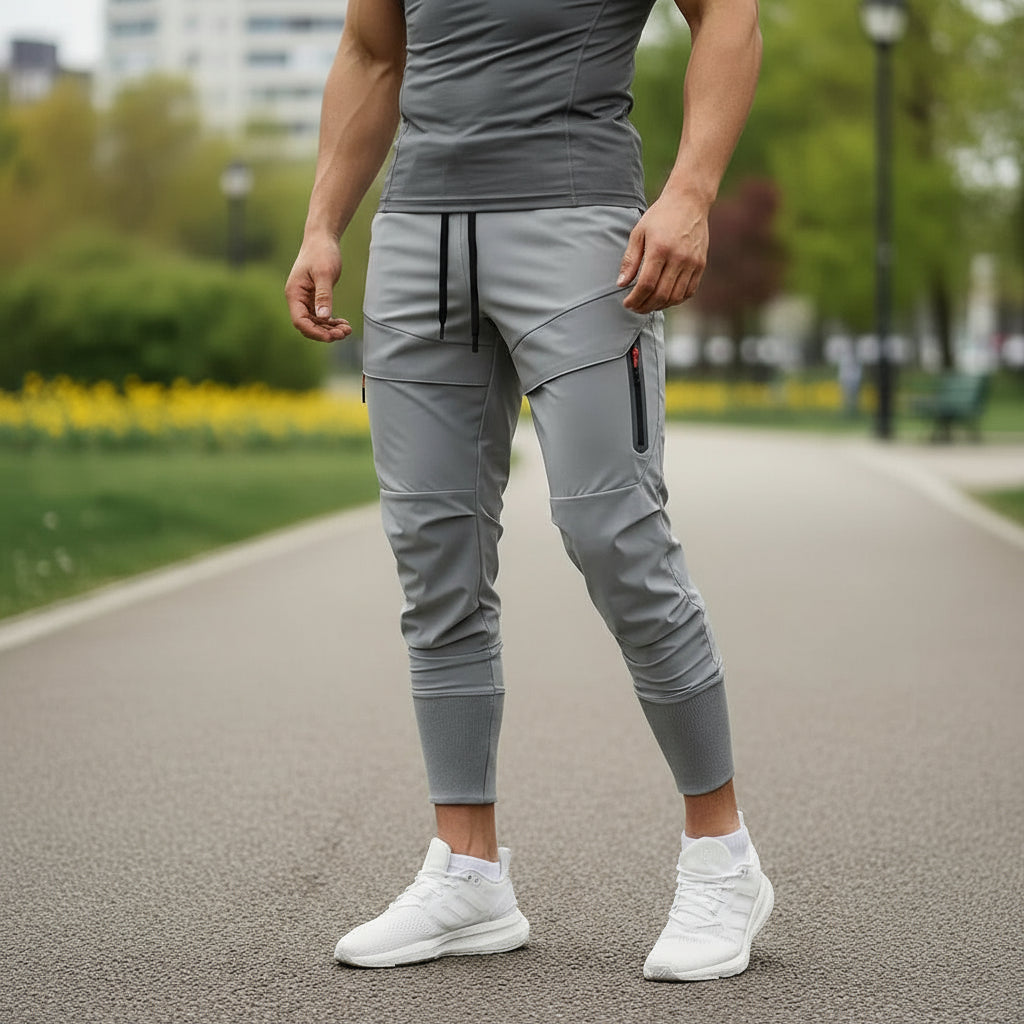 Arno Heren Joggingbroek | Slim Fit-Basser-Grijs-S-Basser
