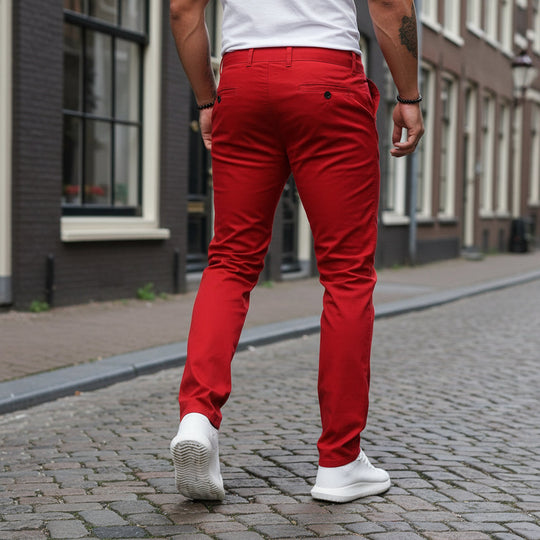 Aron – Heren Pantalon | Slim Fit Met Moderne Pasvorm en Rechte Pijpen-Basser-Basser