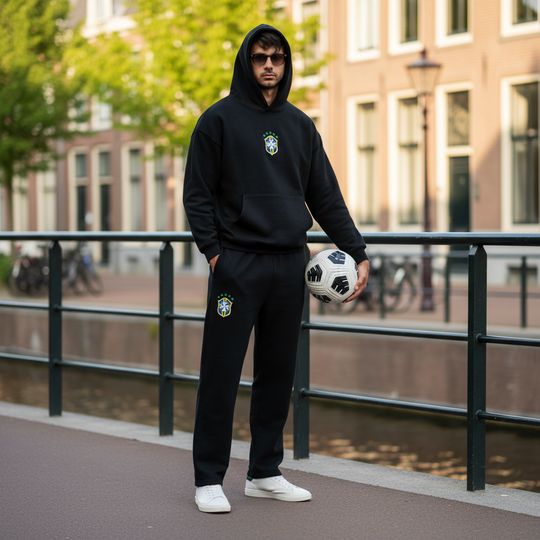 Basser - Heren Trainingspak | Veelzijdig Ontwerp-Actieve kleding sets-Basser-Zwart-S-Basser