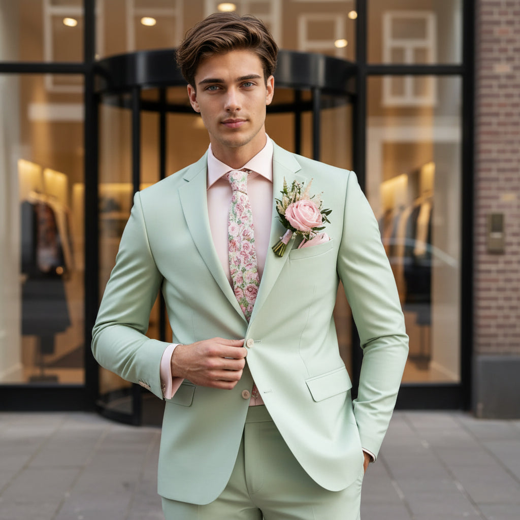 Basser - Heren Blazer | Getailleerde Pasvorm-Heren Blazers-Basser-Basser