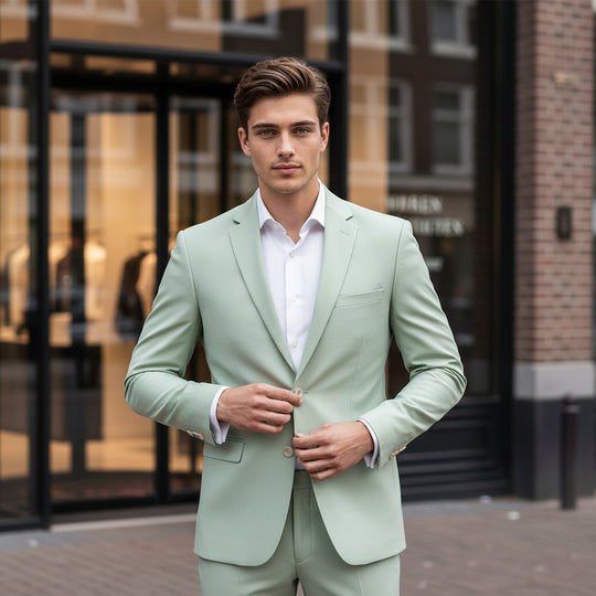 Basser - Heren Blazer | Getailleerde Pasvorm-Heren Blazers-Basser-Default-Basser