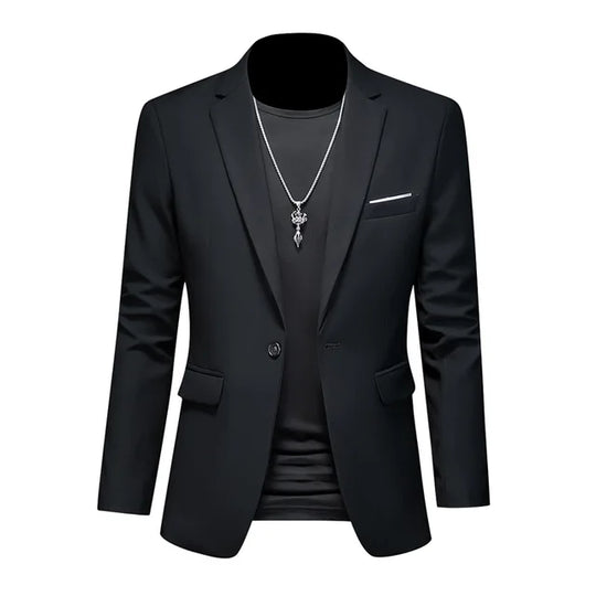 Basser - Heren Blazer | Slim Fit Zwart-Basser-Zwart-M-Basser