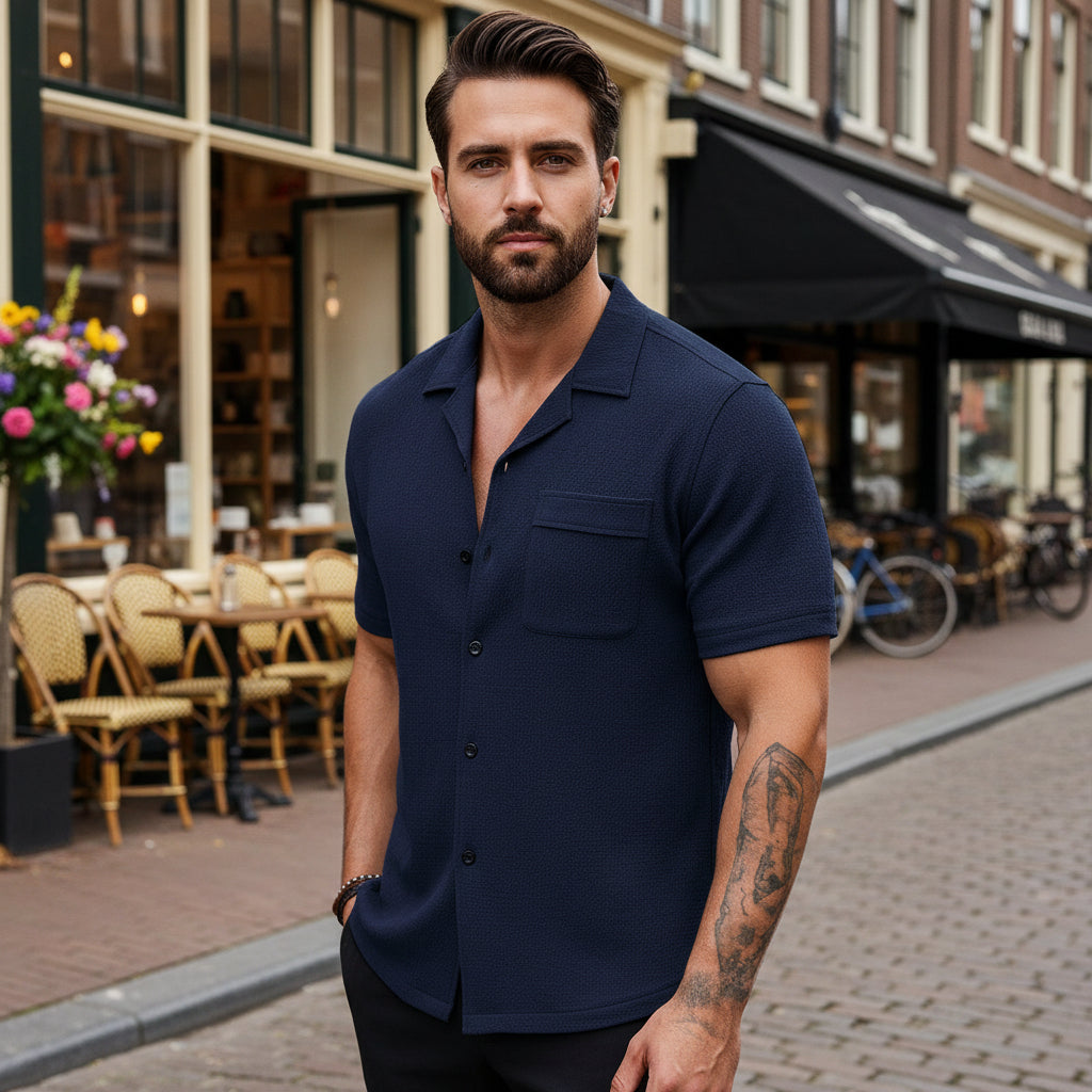 Basser - Heren Blouse | Luchtig Ontwerp-Basser-Basser