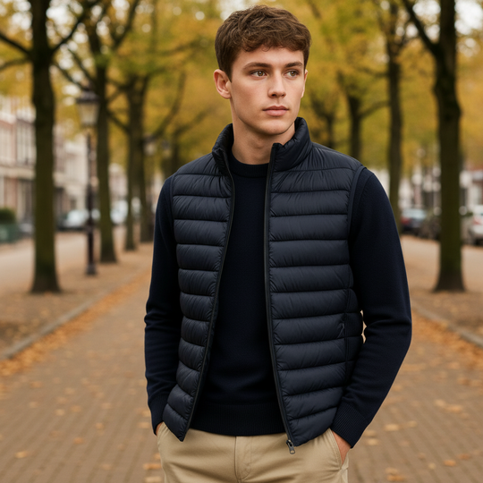 Basser - Heren Bodywarmer | Lichtgewicht Design-Basser-Donkerblauw-M-Basser