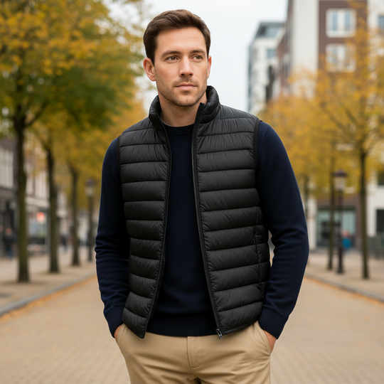 Basser - Heren Bodywarmer | Lichtgewicht Design-Basser-Zwart-M-Basser