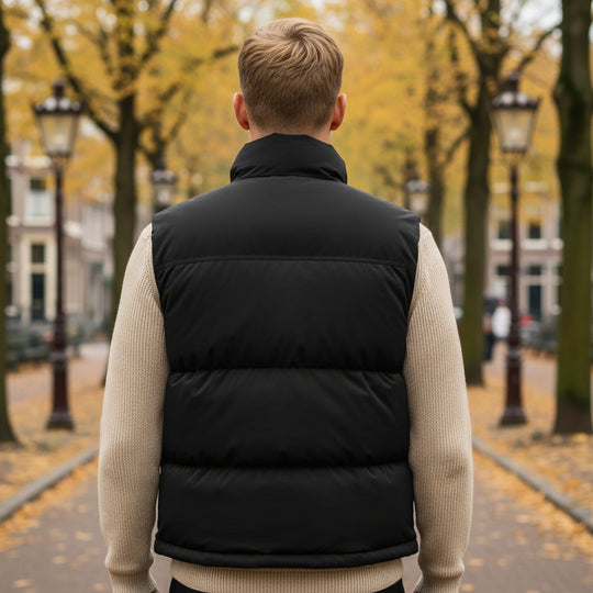 Basser - Heren Bodywarmer Zwart | Lichtgewicht Isolatie-Vesten-Basser-Basser