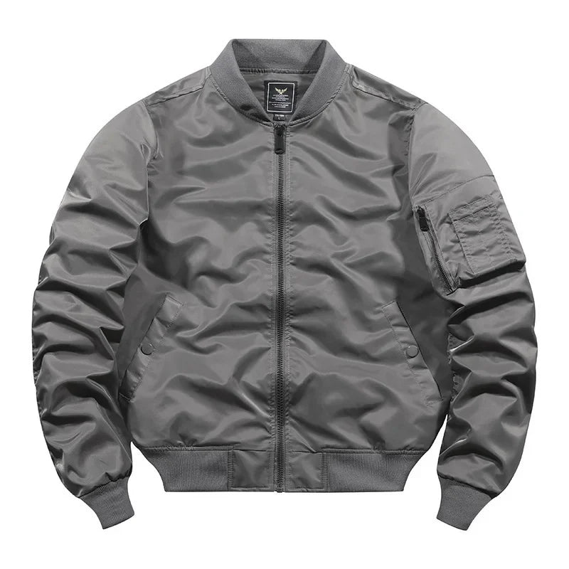 Basser - Heren Bomberjack | Gevoerd Design-Basser-Grijs-S-Basser