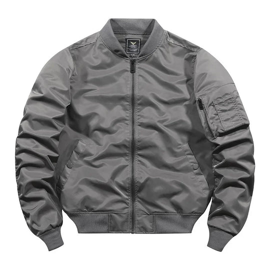 Basser - Heren Bomberjack | Gevoerd Design-Basser-Grijs-S-Basser