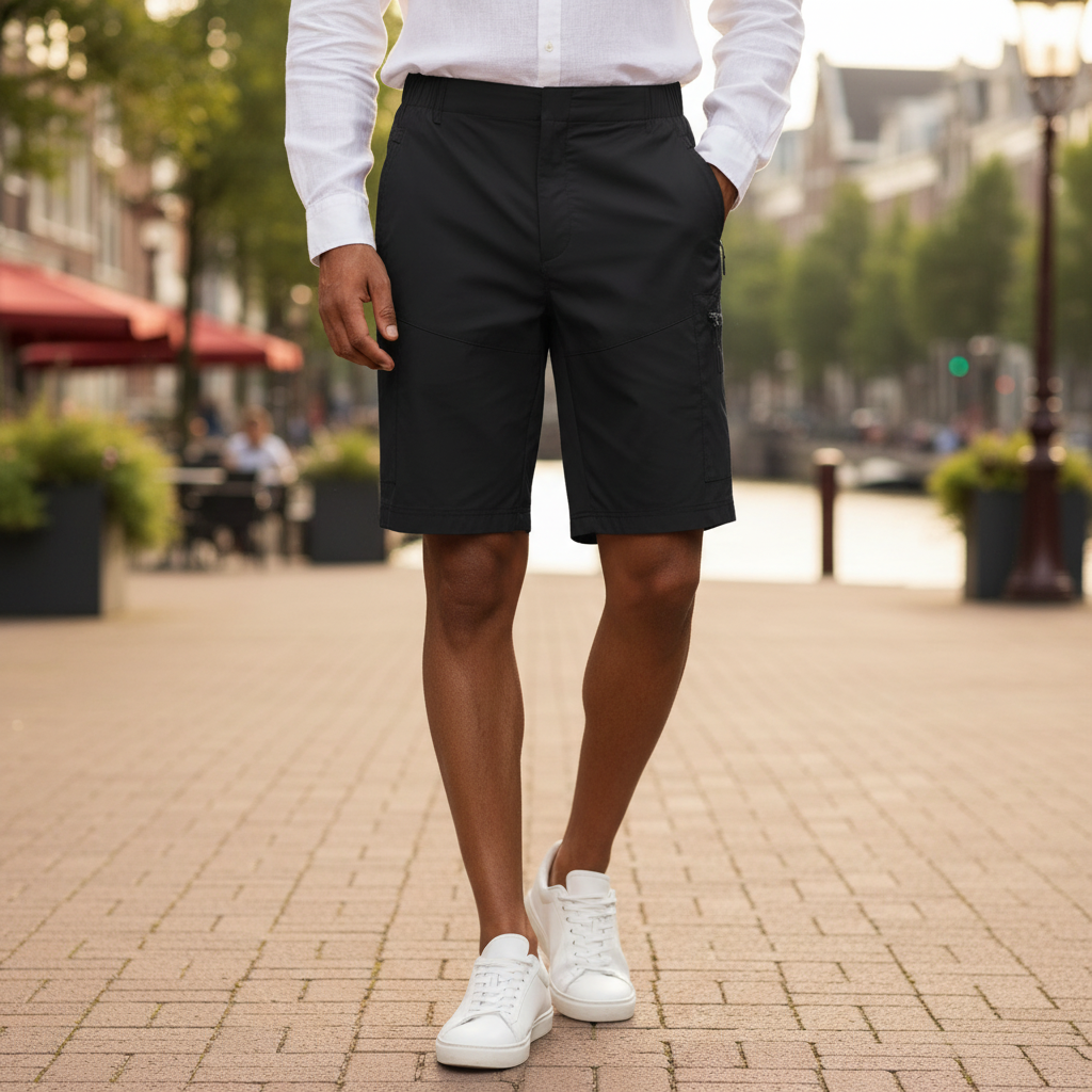 Basser - Heren Broek | Elastische Tailleband-Basser-Zwart-S-Basser