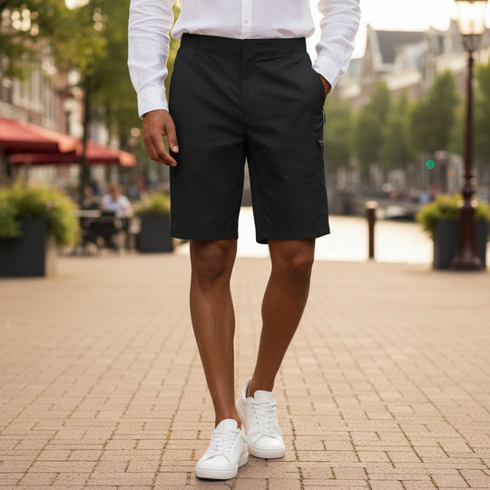 Basser - Heren Broek | Elastische Tailleband-Basser-Zwart-S-Basser