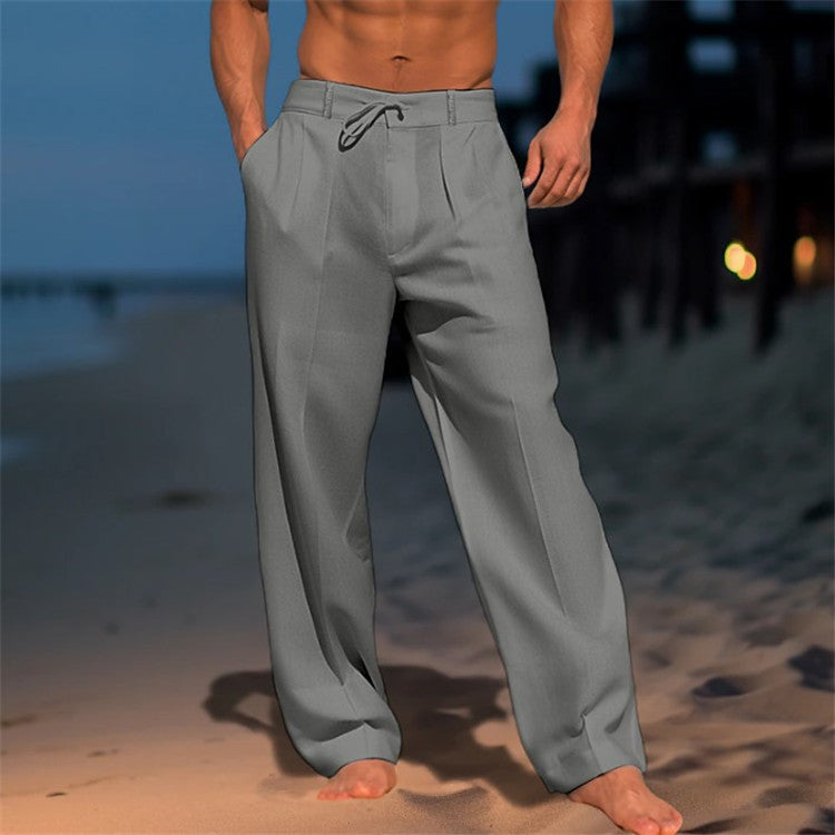 Basser - Heren Broek | Losse Pasvorm-Basser-Donkergrijs-S-Basser