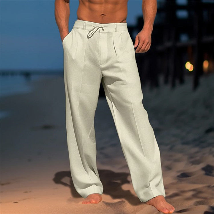 Basser - Heren Broek | Losse Pasvorm-Basser-Khaki-S-Basser