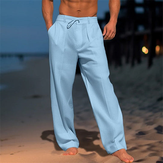 Basser - Heren Broek | Losse Pasvorm-Basser-Lichtblauw-S-Basser