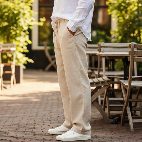 Basser - Heren Broek | Luchtig Design-Casual Broeken-Basser-Basser