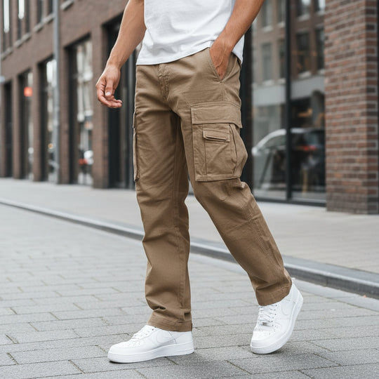 Basser - Heren Cargo Broek | Functioneel Design-Basser-Khaki-S-Basser