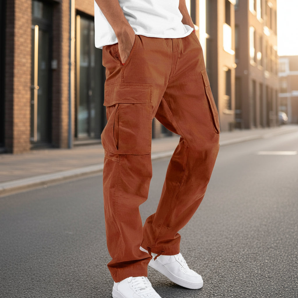 Basser - Heren Cargo Broek | Functioneel Design-Basser-Rood-S-Basser
