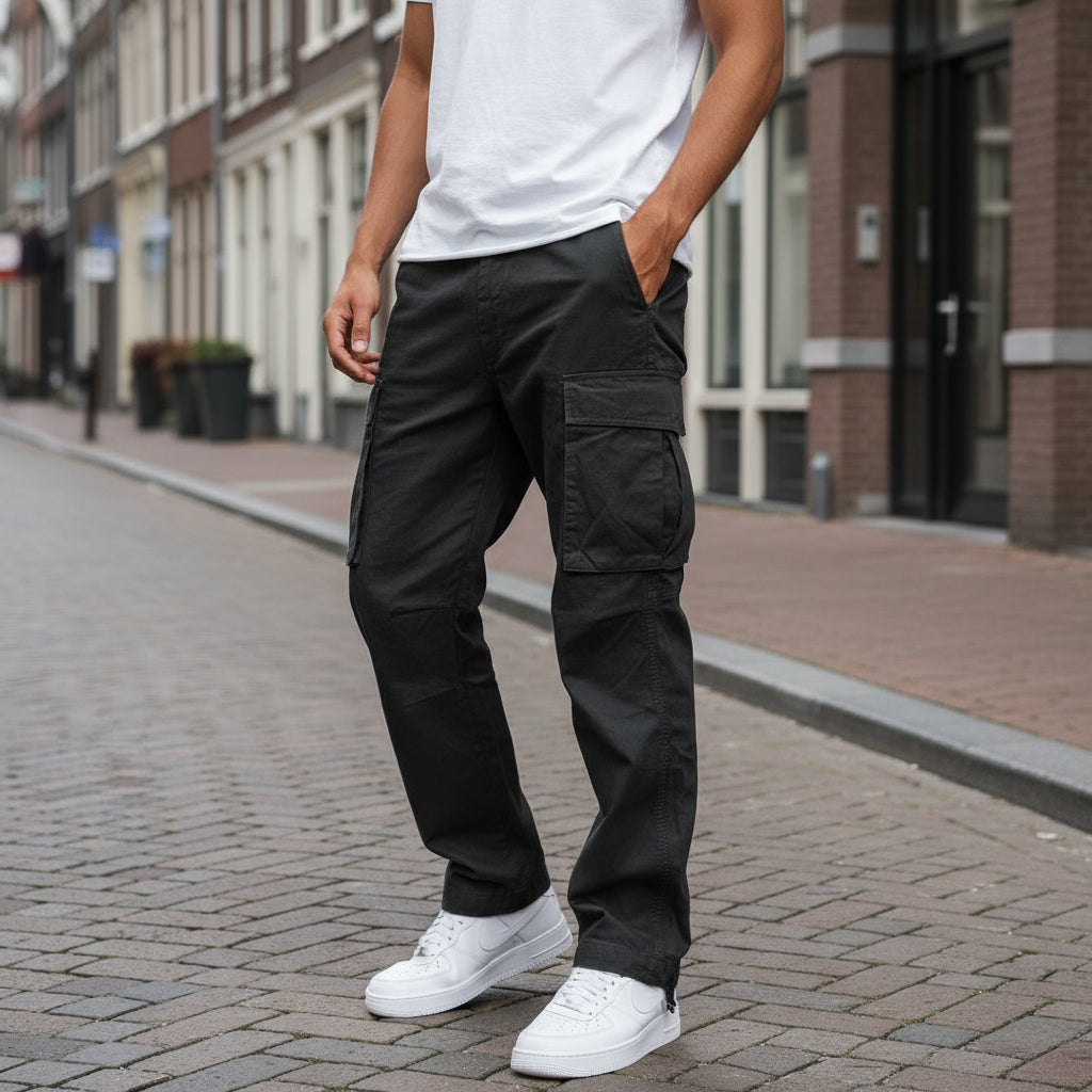 Basser - Heren Cargo Broek | Functioneel Design-Basser-Zwart-S-Basser