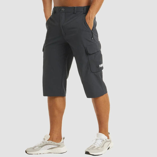 Basser - Heren Korte Broek | Cargo Design Met Meerdere Zakken-Basser-Donkergrijs-S-Basser