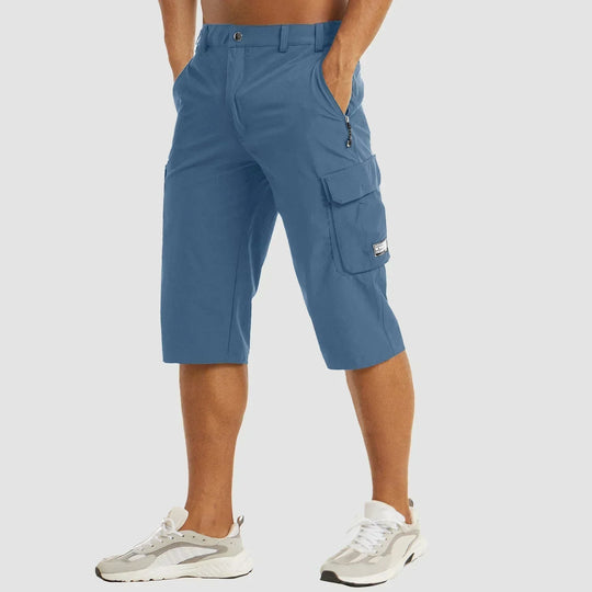 Basser - Heren Korte Broek | Cargo Design Met Meerdere Zakken-Basser-Lichtblauw-S-Basser