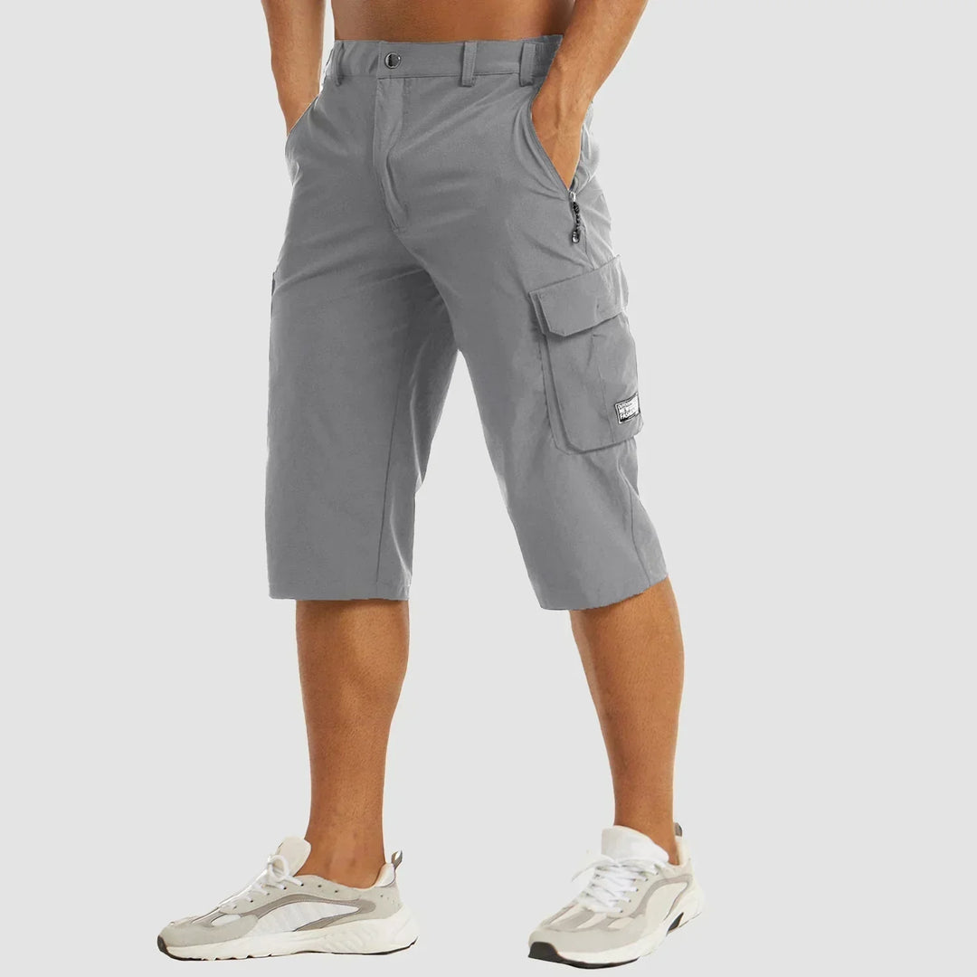 Basser - Heren Korte Broek | Cargo Design Met Meerdere Zakken-Basser-Lichtgrijs-S-Basser