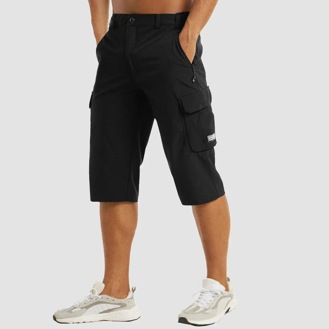 Basser - Heren Korte Broek | Cargo Design Met Meerdere Zakken-Basser-Zwart-S-Basser