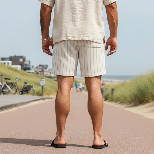 Basser - Heren Korte Broek | Verstelbaar Trekkoord-Basser-Basser