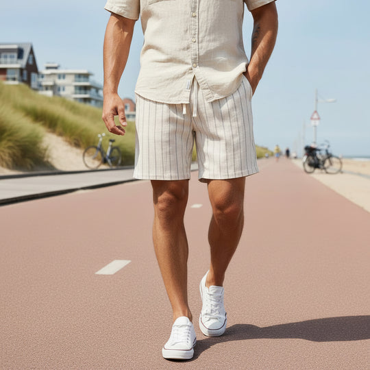 Basser - Heren Korte Broek | Verstelbaar Trekkoord-Basser-Basser