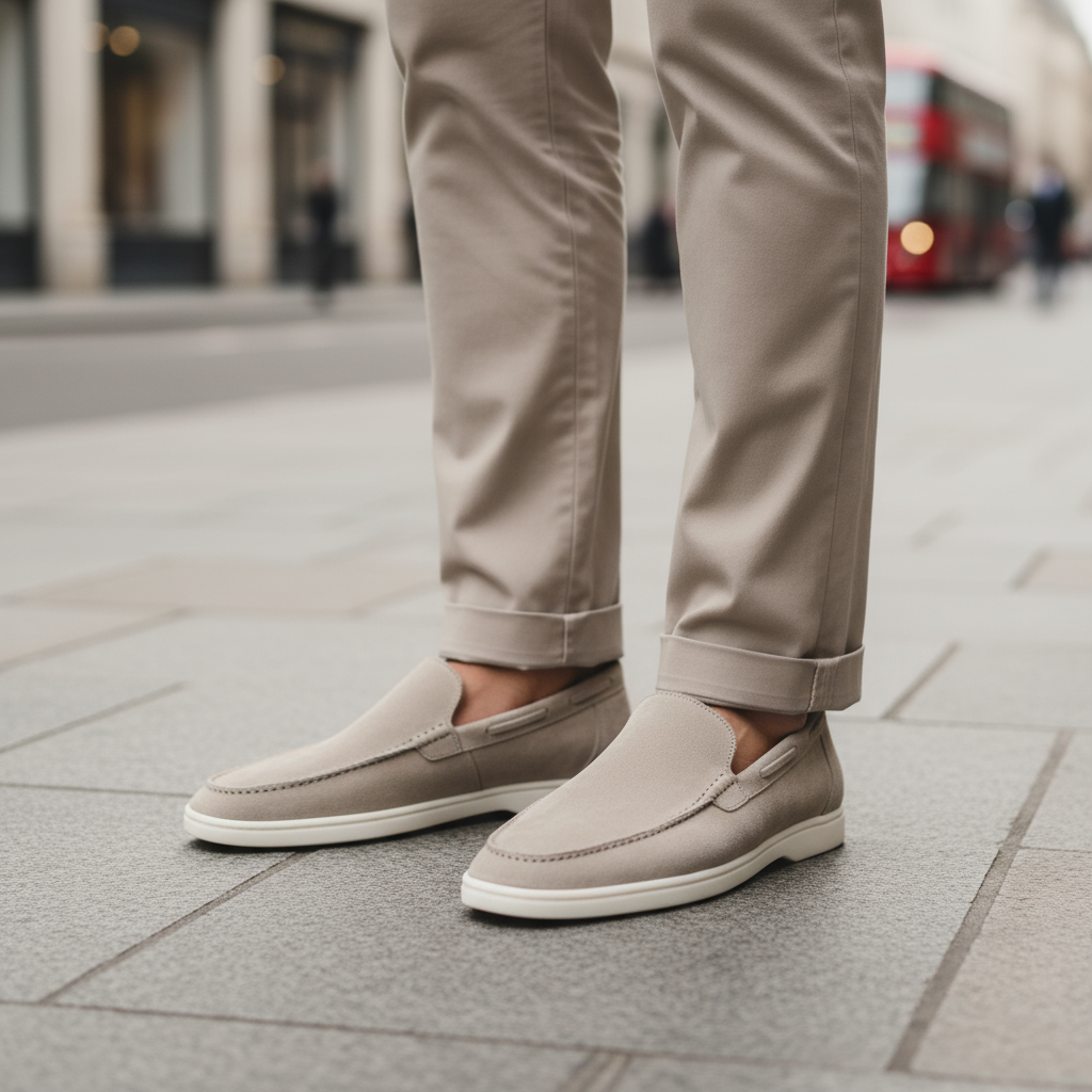 Basser - Heren Loafers | Zachte Slip-On-Basser-Beige-6-Basser