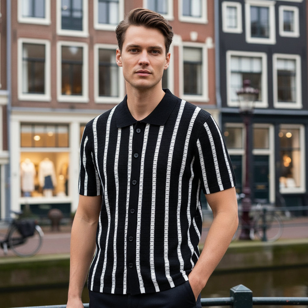 Basser - Heren Overhemd | Gestreept Design-Basser-Basser