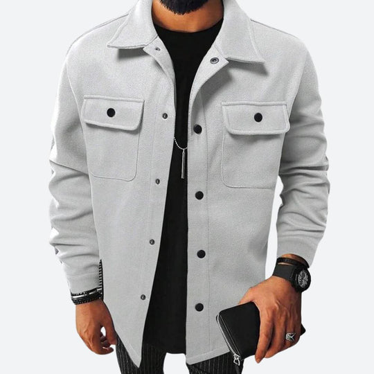 Basser - Heren Overhemd | Relaxed Fit-Basser-Litchgrijs-S-Basser