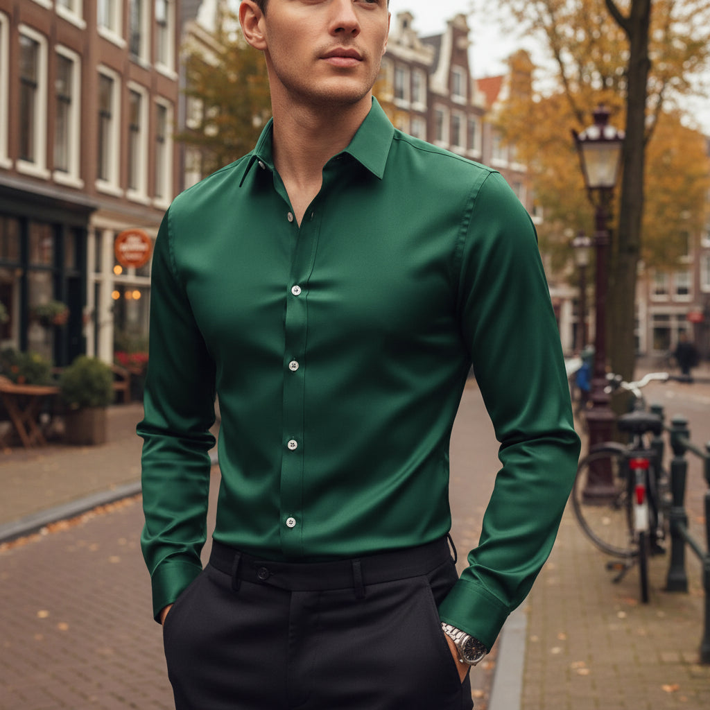 Basser - Heren Overhemd | Slim Fit-Basser-Basser