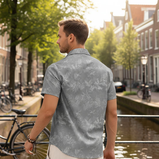 Basser - Heren Overhemd | Tropische Print-Basser-Basser