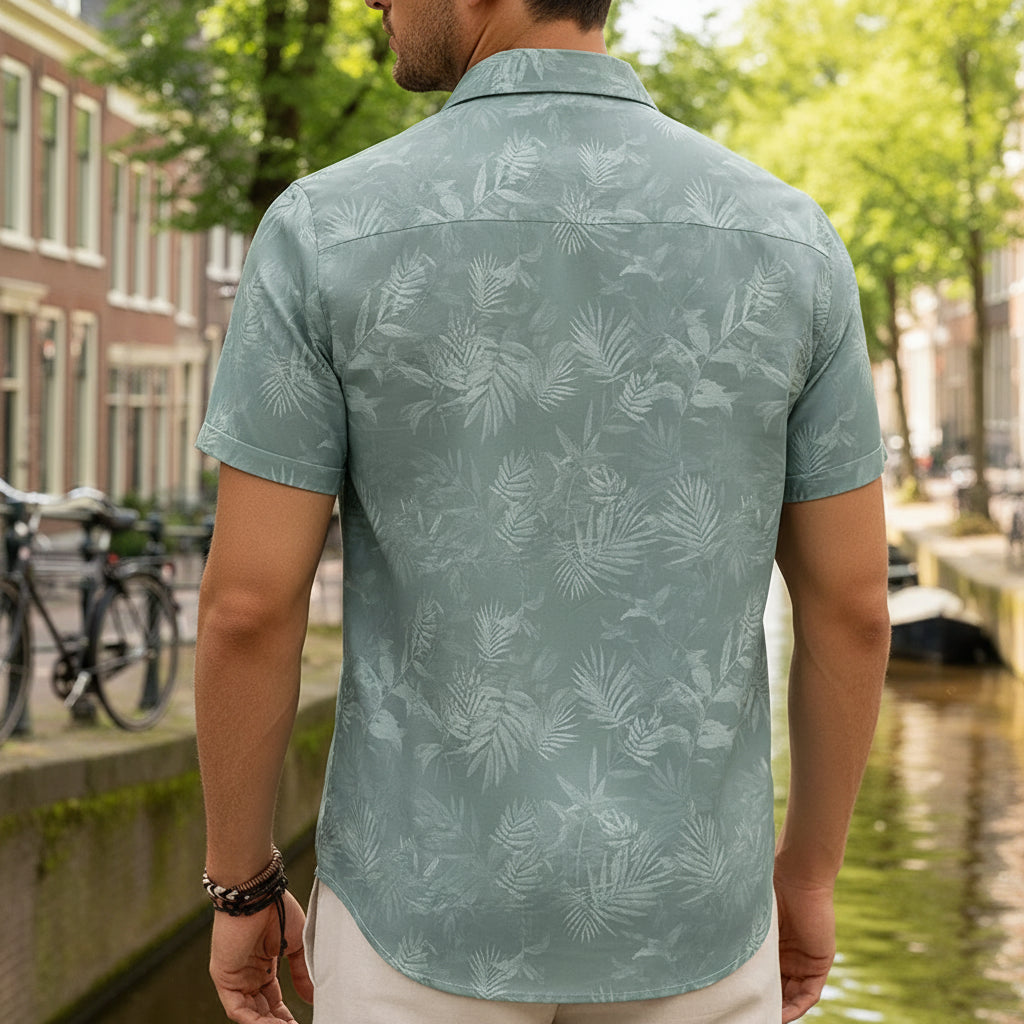 Basser - Heren Overhemd | Tropische Print-Basser-Basser