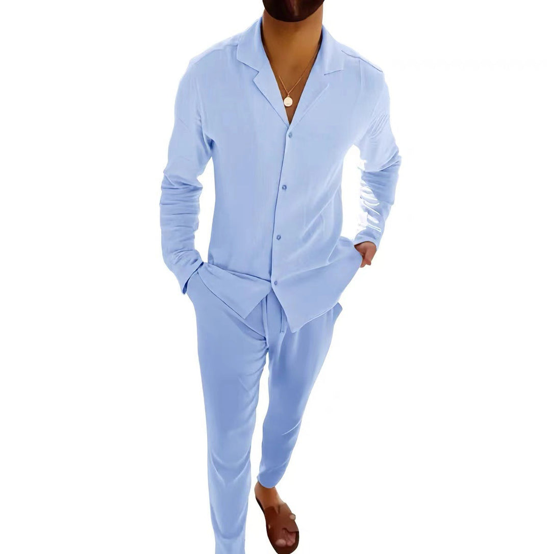 Basser - Heren Pak | Slim Fit Zwart-Basser-Hemelsblauw-S-Basser