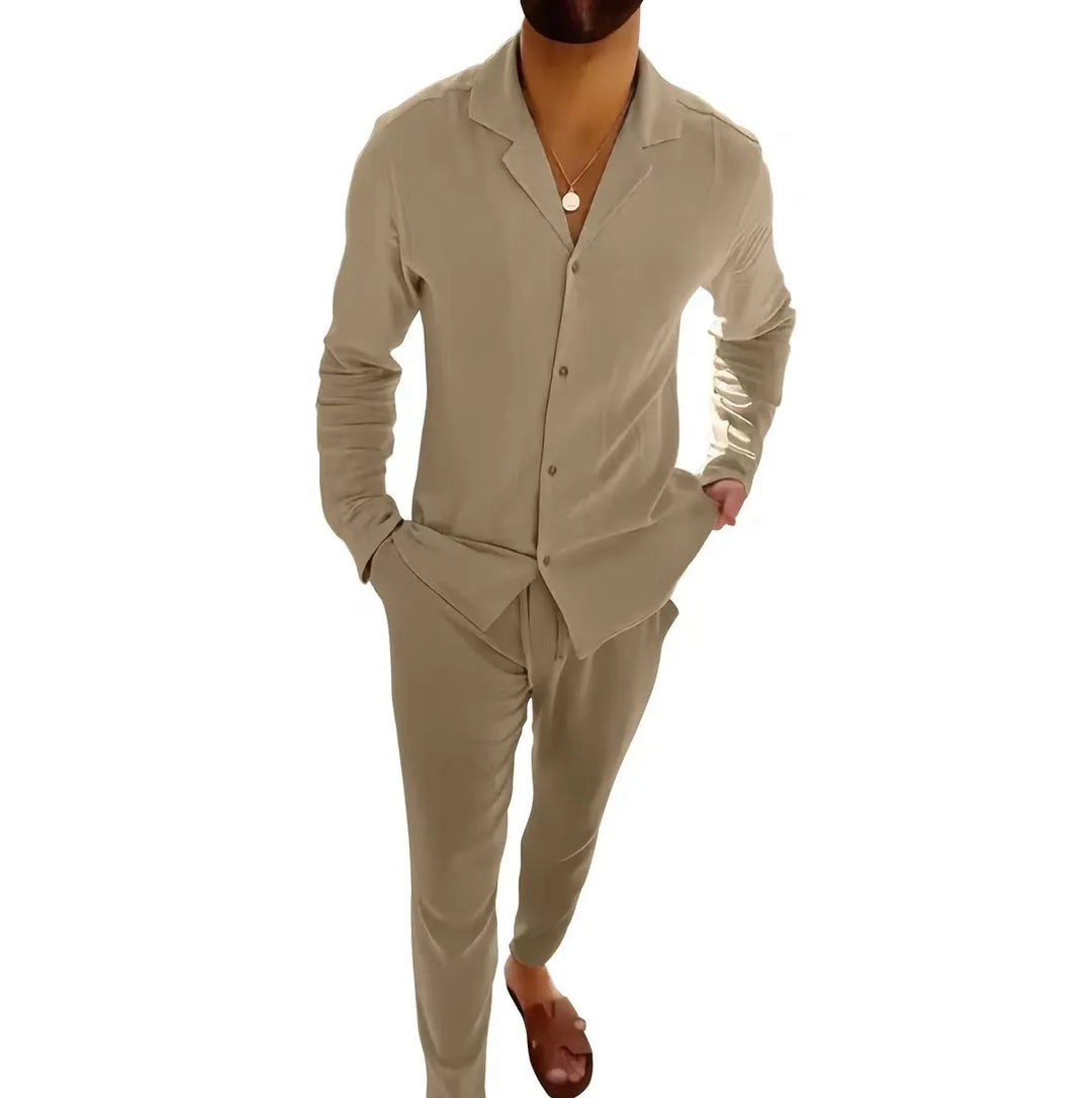 Basser - Heren Pak | Slim Fit Zwart-Basser-Khaki-S-Basser