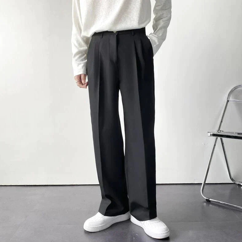 Basser - Heren Pantalon | Licht Oversized Fit-Basser-Zwart-S-Basser