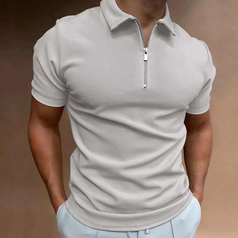 Basser - Heren Polo | Moderne Ritssluiting-Basser-Basser
