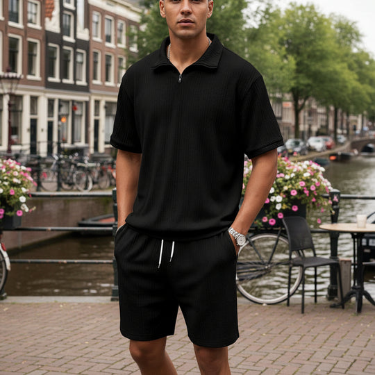 Basser - Heren Set | Ademend Ontwerp-Sets voor heren-Basser-Zwart-S-Basser