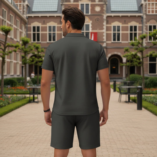 Basser - Heren Set | Henley Top en Shorts-Basser-Basser