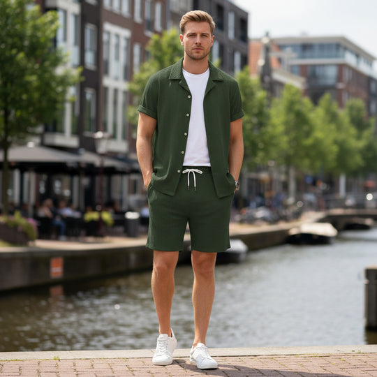 Basser - Heren Set | Luchtig Design-Sets voor heren-Basser-Donkergroen-S-Basser