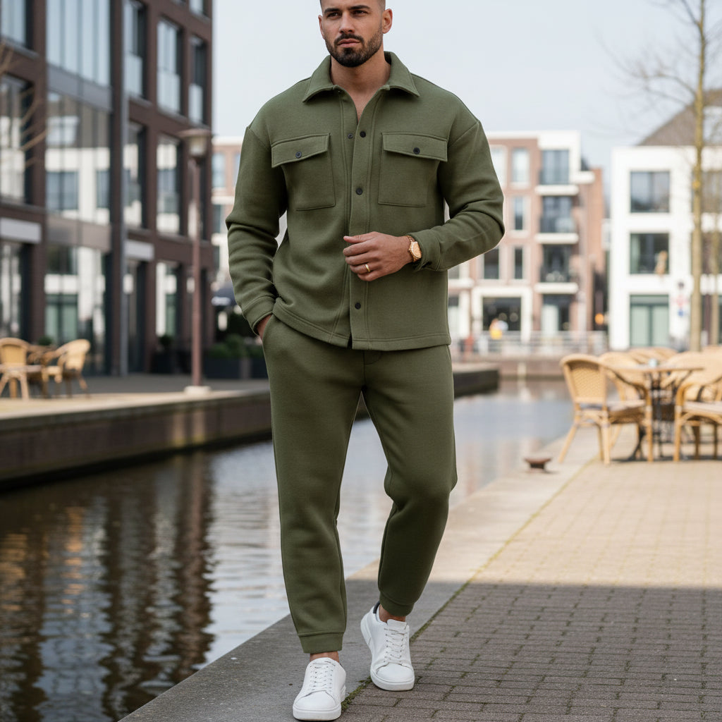 Basser - Heren Set | Moderne Snit-Basser-Donkergroen-S-Basser