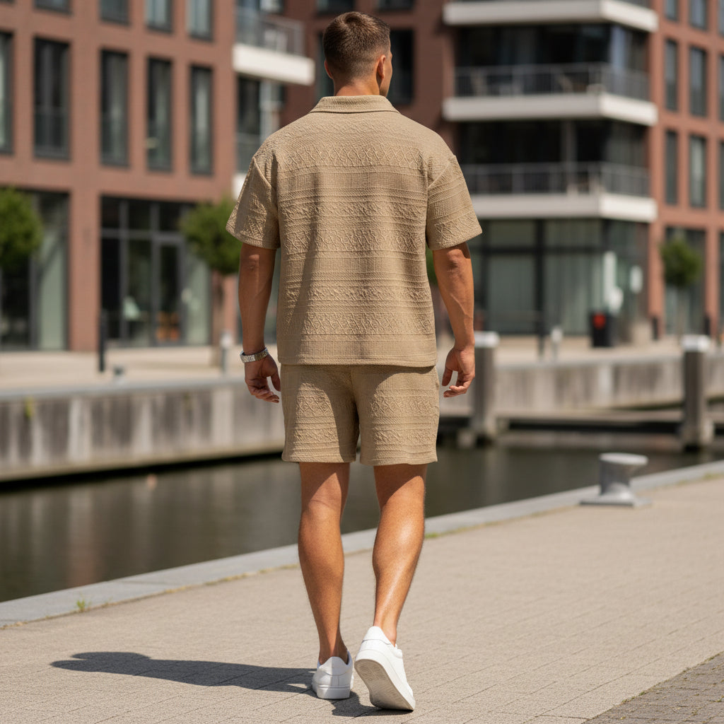 Basser - Heren Set | Modieuze Polo en Shorts-Sets voor heren-Basser-Basser