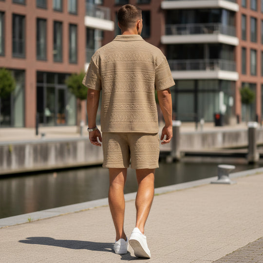 Basser - Heren Set | Modieuze Polo en Shorts-Sets voor heren-Basser-Basser