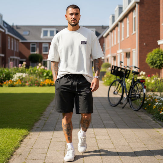 Basser - Heren Set | Oversized T-shirt en Shorts-Basser-Basser