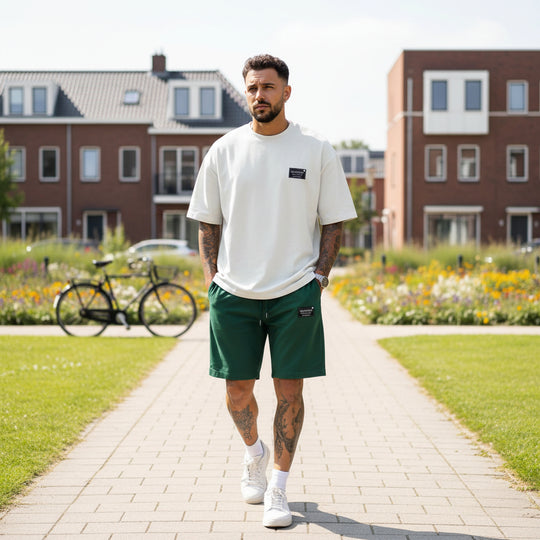 Basser - Heren Set | Oversized T-shirt en Shorts-Basser-Basser