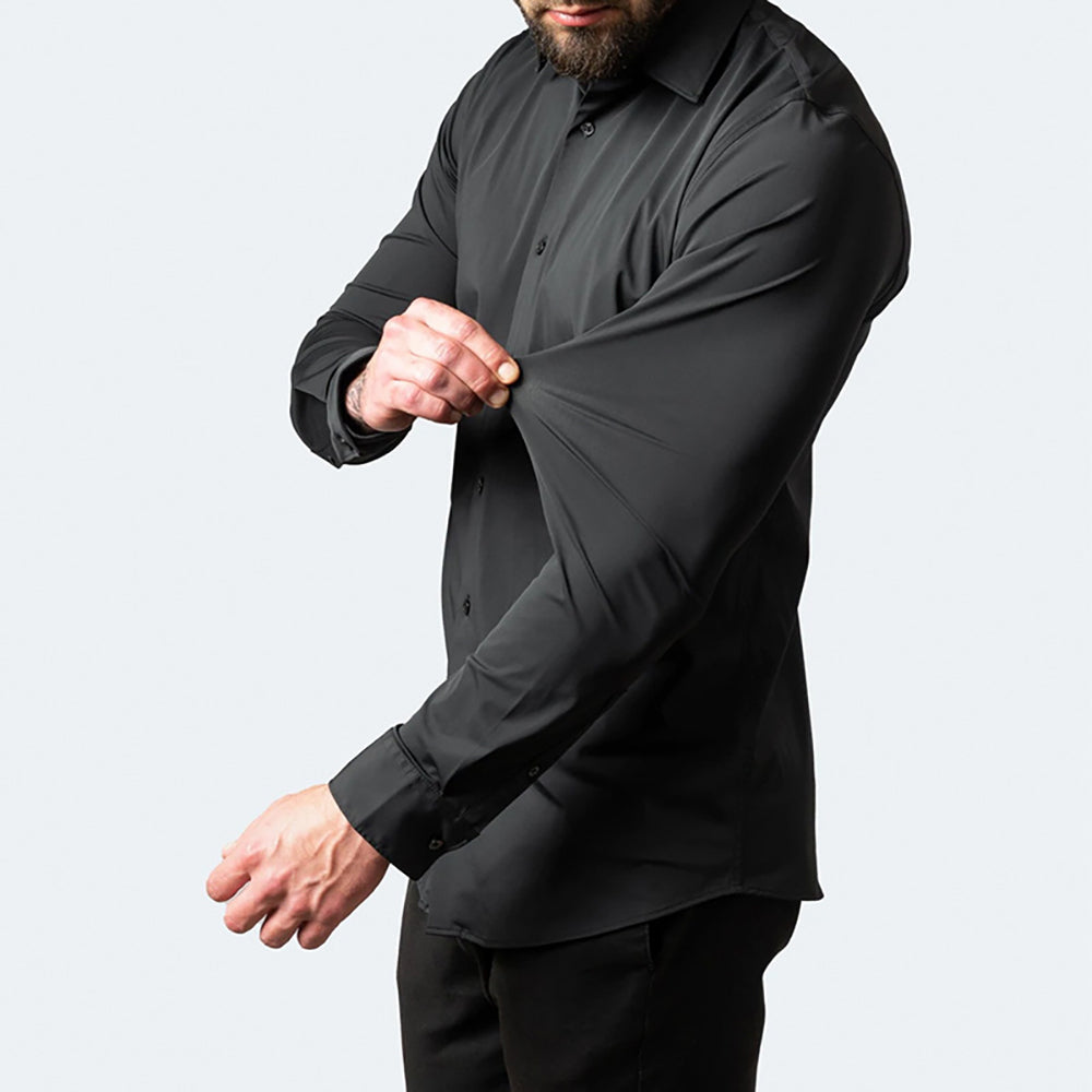 Basser - Heren Shirt | Anti-Kreuk Stretch-Basser-Basser